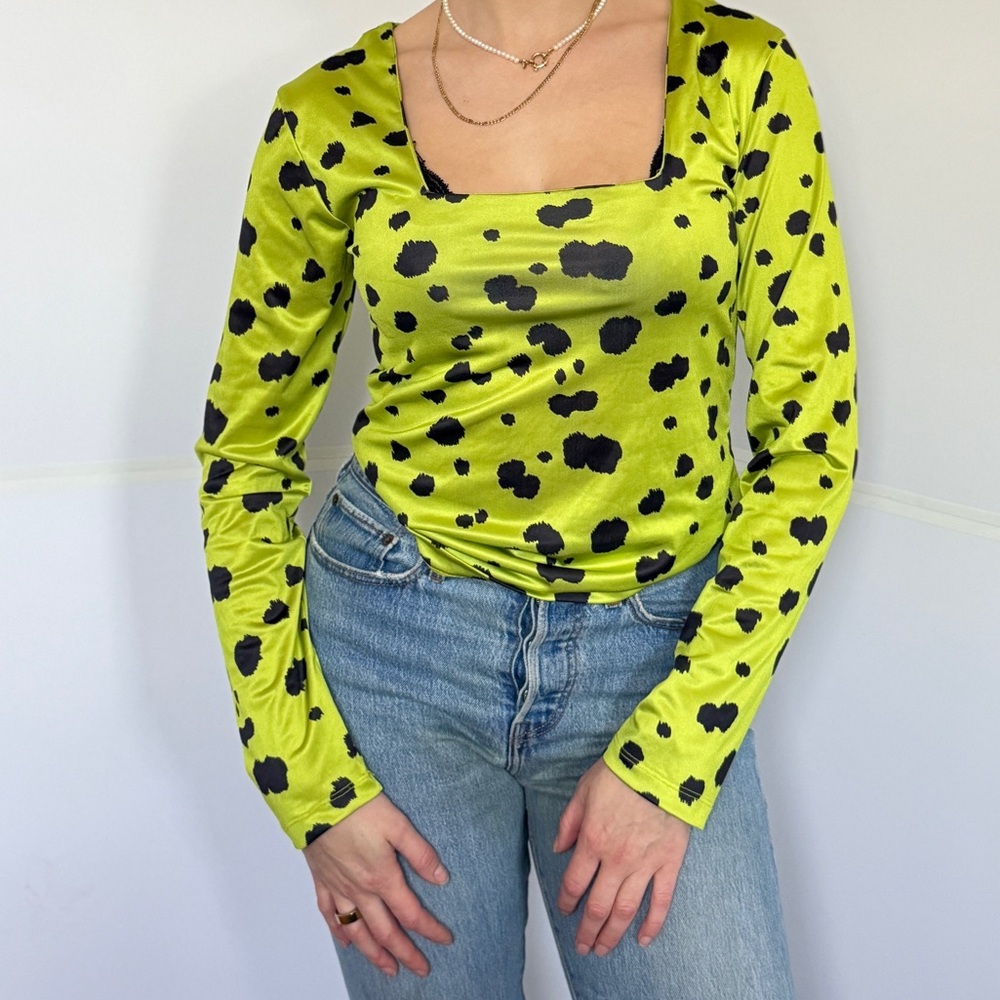 Hosbjerg Olivia Long Sleeve Top - Lime Green